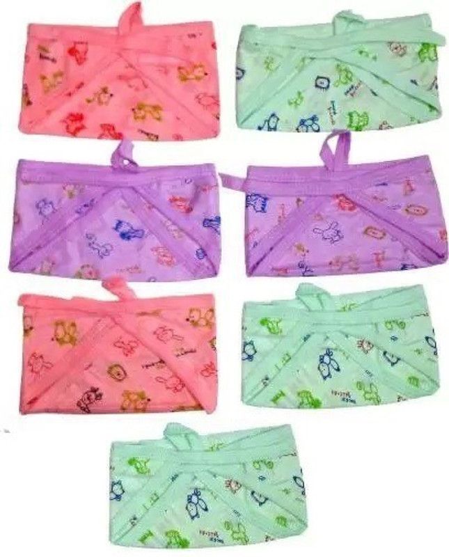 flockidos Washable Reusable Multicolour Hosiery Nappy/Langot for New Born Baby(7pcs)