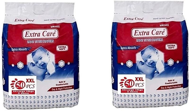 Extra Care Standard- XXL (50 Pieces) (Pack of 2) XXL-(100 Pieces) - XXL  (100 Pieces)