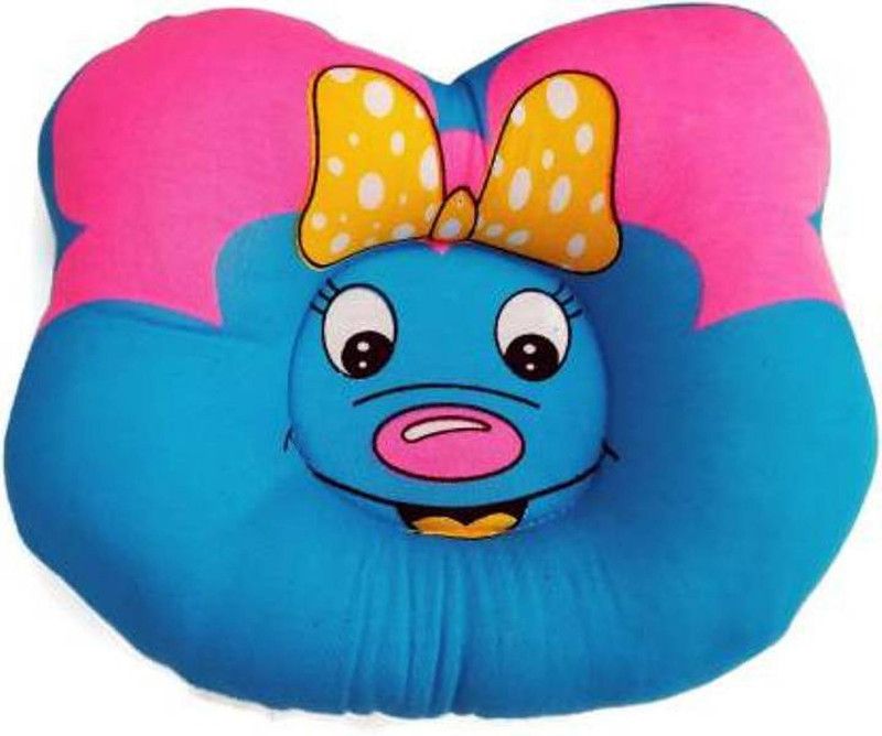 MOM & SON Cotton Toons & Characters Baby Pillow Pack of 1  (Light Blue)