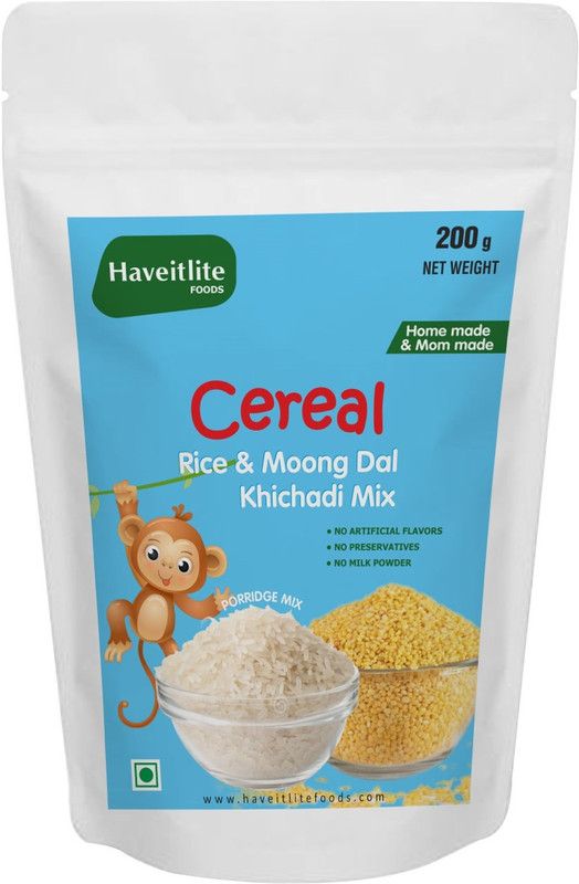 Haveitlite Rice & Moong Dal Porridge Food | Khichdi Mix Travel Meal| Instant Ready to Cook Cereal  (200 g, Upto 24 Months)