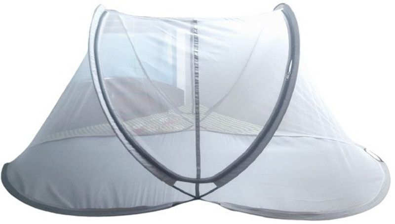 A One Polyester Kids Washable Mosquito Net For 0 To 3 Year Baby Size109cm x 53cm x 50cm White Color Popup Mosquito Net  (White, Bed Box)