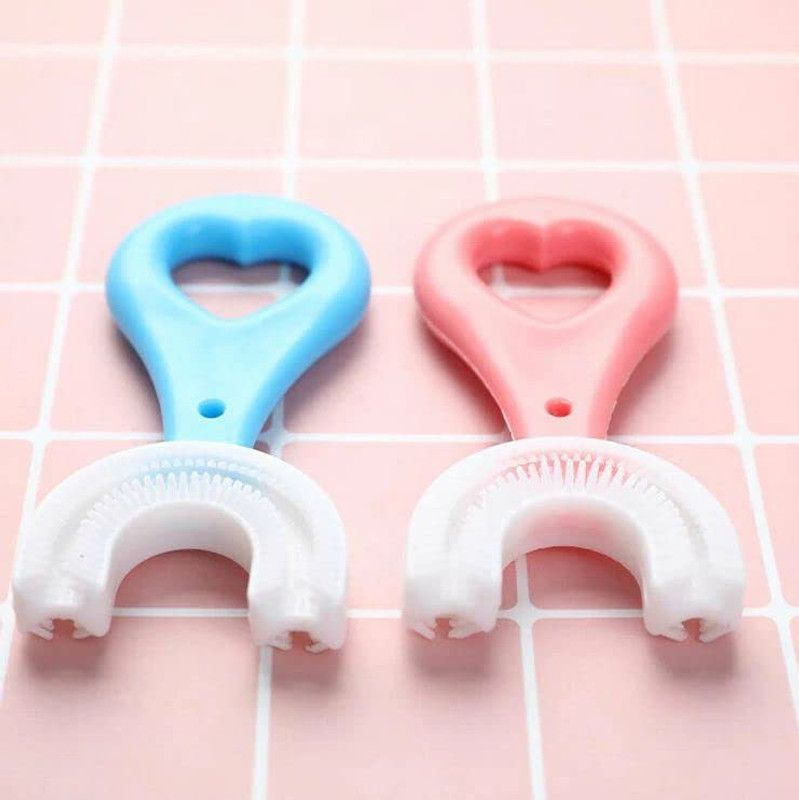 AARADHYAM Whitening Toothbrush Silicone Brush Head for Kids Children for 2-6 Years Kids Ultra Soft Toothbrush  (2 Toothbrushes)