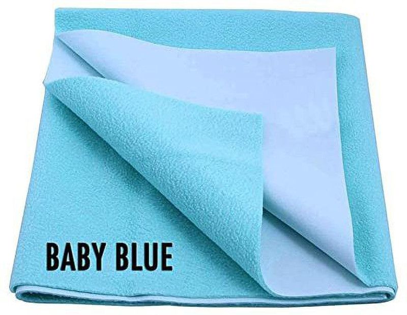 ocean count Fleece Baby Bed Protecting Mat  (Sky, Small)