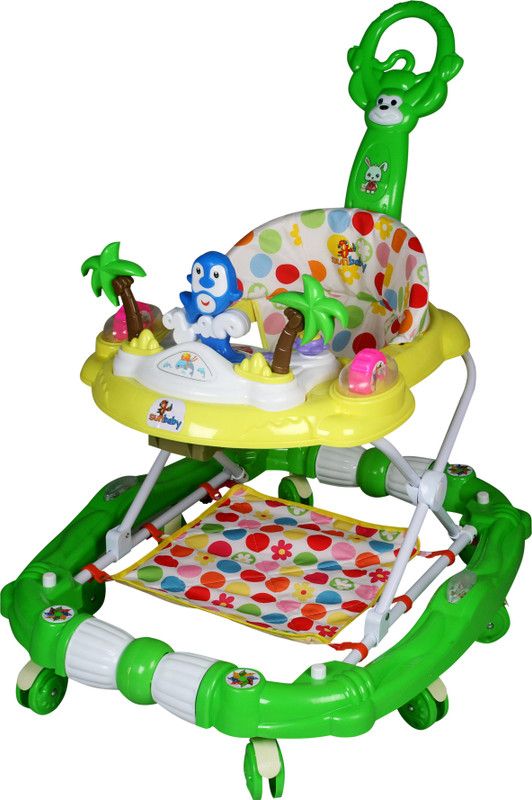 sunbaby Musical Walker & Rocker With Parent Rod  (Green)