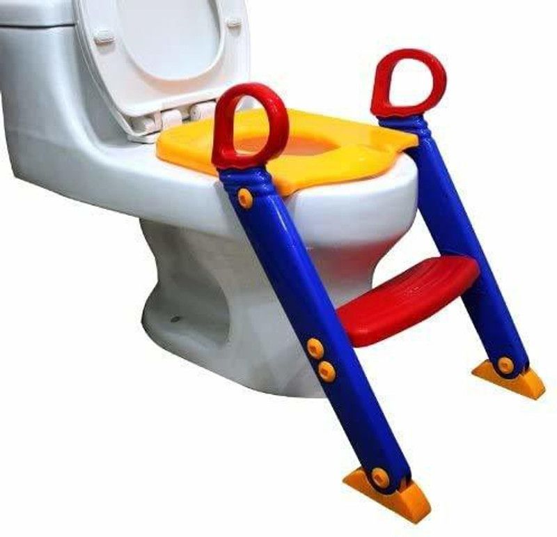 Niltrols Foldable Baby Kids Potty Trainer Seat for Toilet Potty Stand Seat with Ladder Potty Seat Potty Seat  (Multicolor)