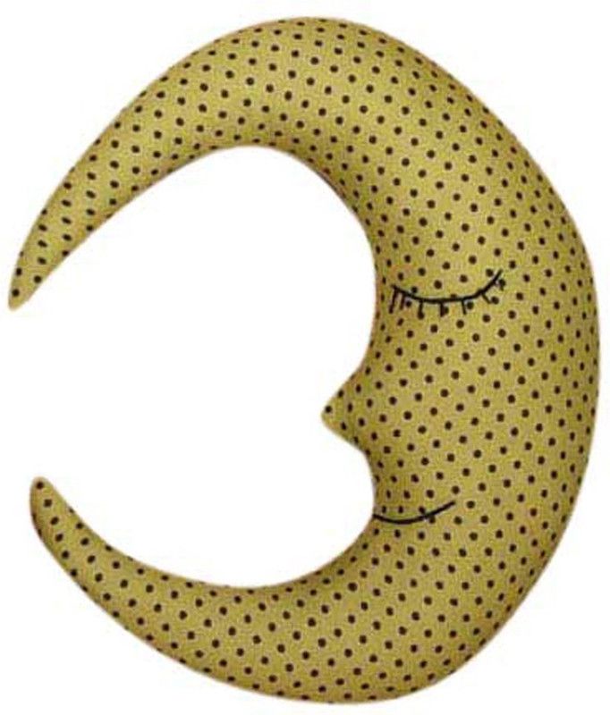 Oscar Home Polyester Fibre Polka Baby Pillow Pack of 1  (Gold)