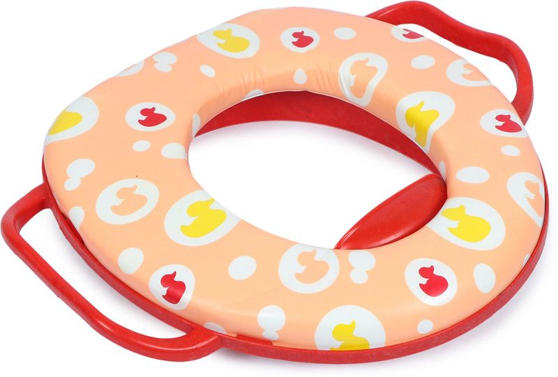 RUBELLA Portable Plastic Baby/Infant/Kids Printed Soft Padding Potty Training Toilet Lavatory Seat with Handles Multicolor - Upto 3 Years Potty Seat  (Multicolors)