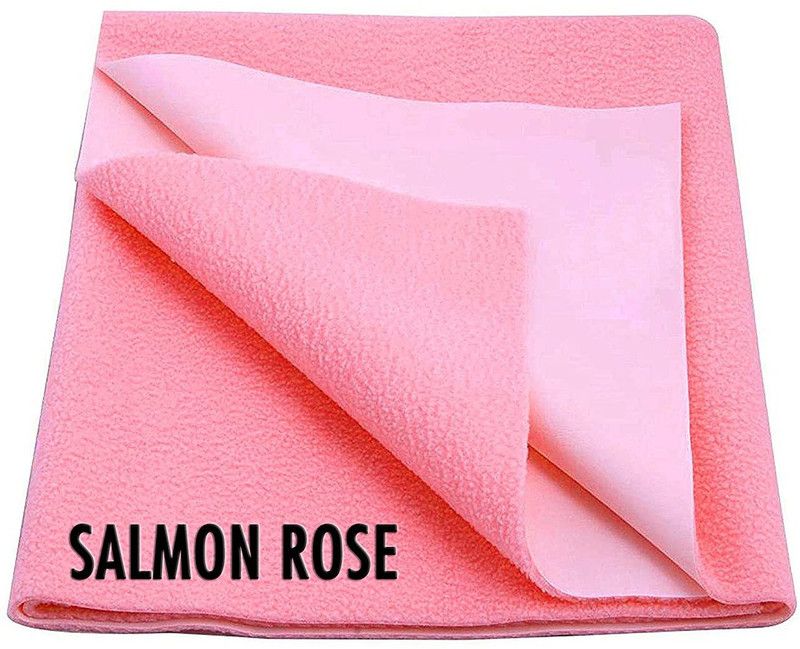Devenda Fleece Baby Bed Protecting Mat  (salmon rose, Large)