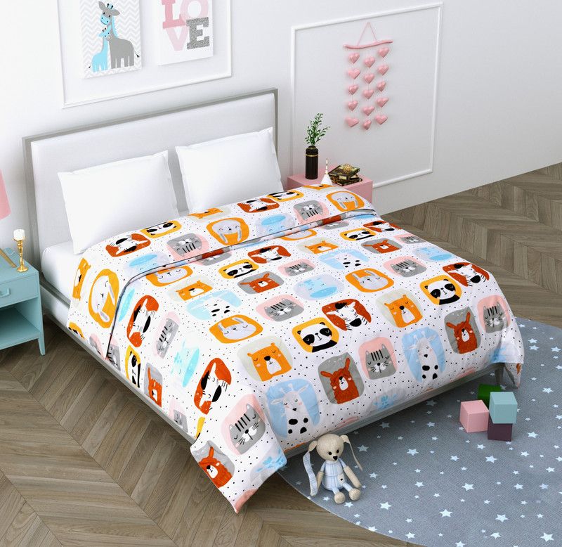 H2H Animal Single Comforter for AC Room  (Polyester, Multicolor)
