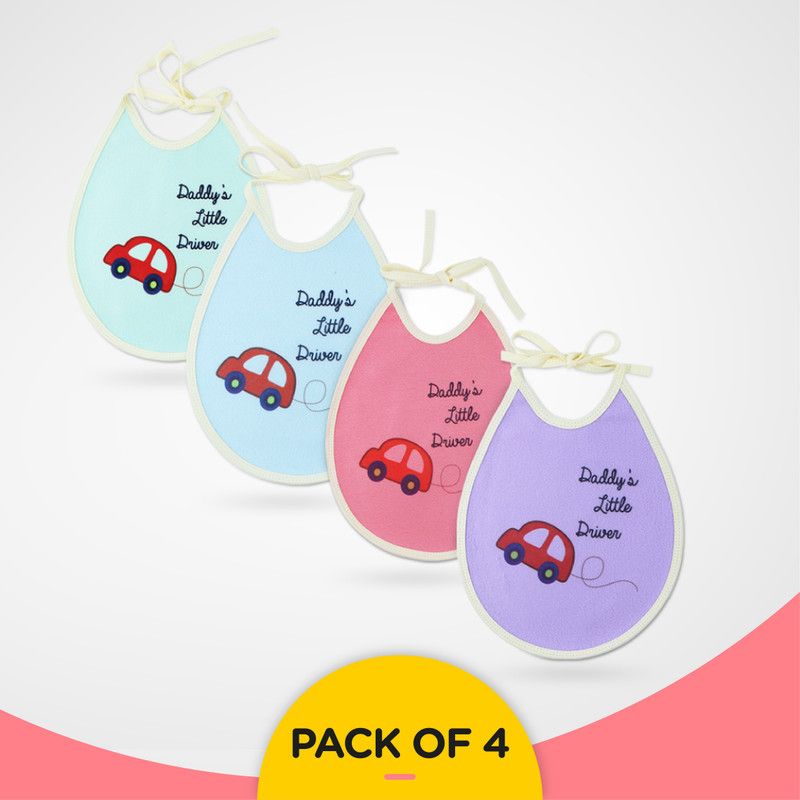 Miss & Chief Bibs- 4Pc set- Print Dad  (Assorted)