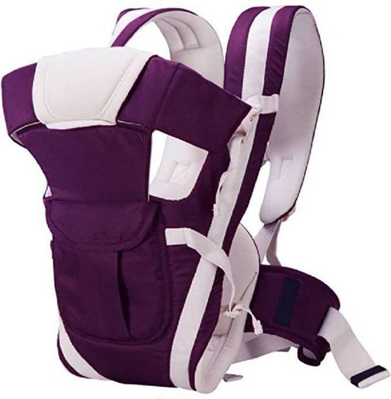 SS Kids 4-in-1 Adjustable Baby Carrier Cum Kangaroo Bag/Baby Carry Sling/Back/Front Carrier for Baby with Safety Belt and Buckle Straps (Purple) Baby Carrier  (Purple, Front carry facing out)