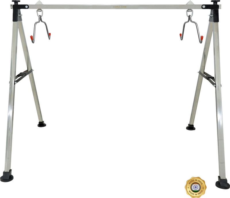 Cora Exim Foldable Cradle, Ghodiyu, Palna, Newborn Baby Cradle (Silver)  (Silver)