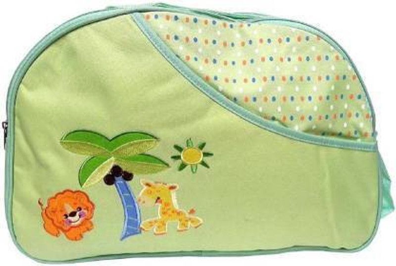 HARSHIKA ENTERPRISES New Born Baby Multipurpose Polyester Diaper/Mother Bag with Holder Diaper Changing Multi Compartment Diaper Bag  (Green)