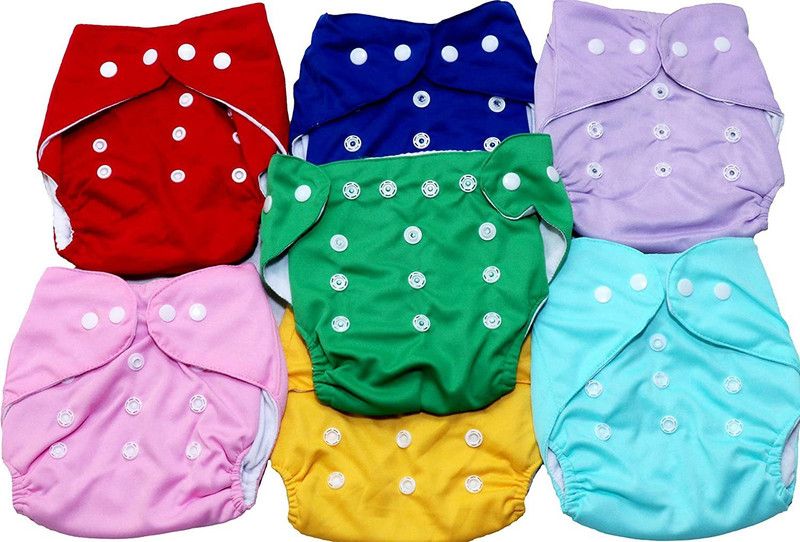 FABLITTLE quirk baby 7 multicolour adjustable reusable washable cloth diapers for infants/newborns/babies