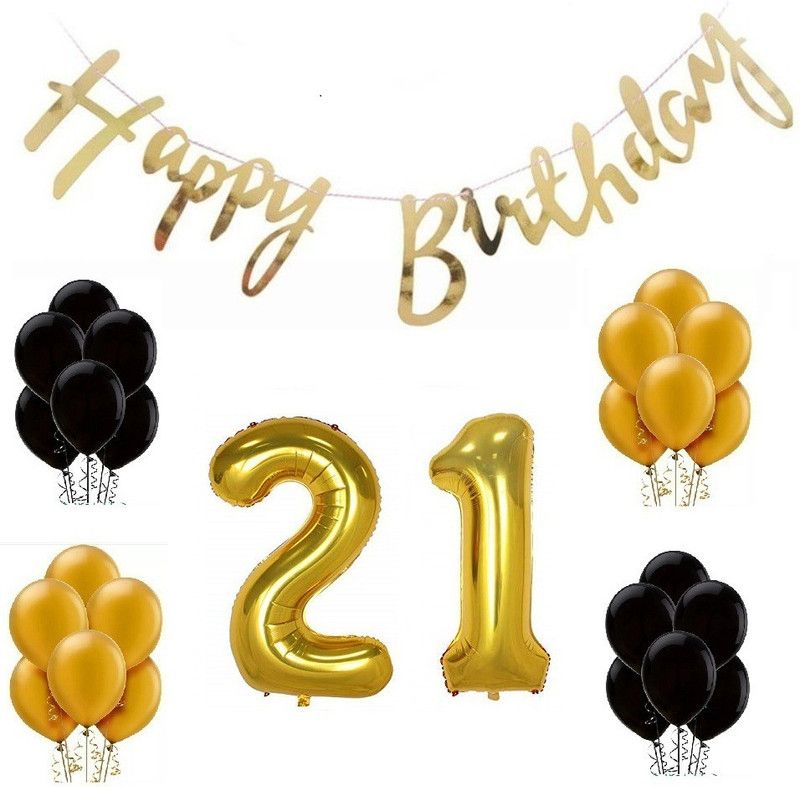 MoohH Combo for Birthday Party Decoration(21 Number Combo)  (Set of 53)