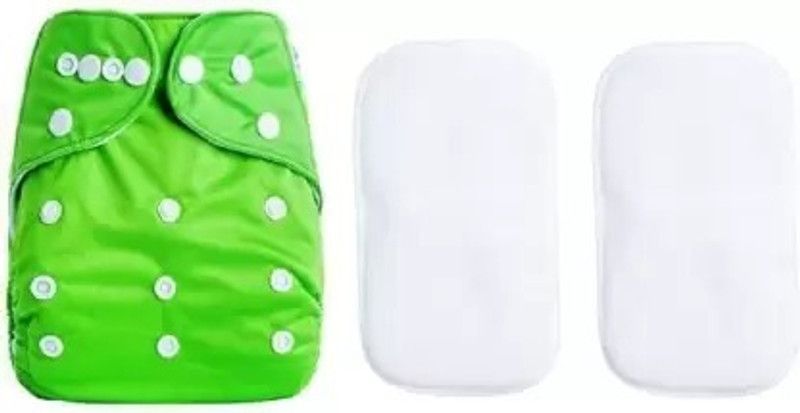 RAREGEAR 100% Cloth Diapers for Babies (0 - 2 Years) Reusable Washable & Adjustable Green