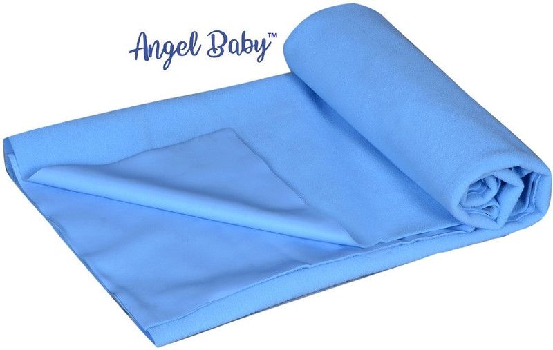 Angel Baby Cotton Baby Bed Protecting Mat  (Sky Blue, Small)