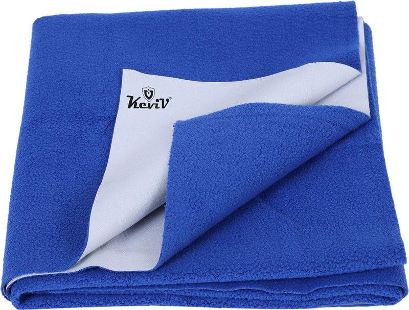 Keviv Cotton Baby Bed Protecting Mat  (Royal Blue, Medium)