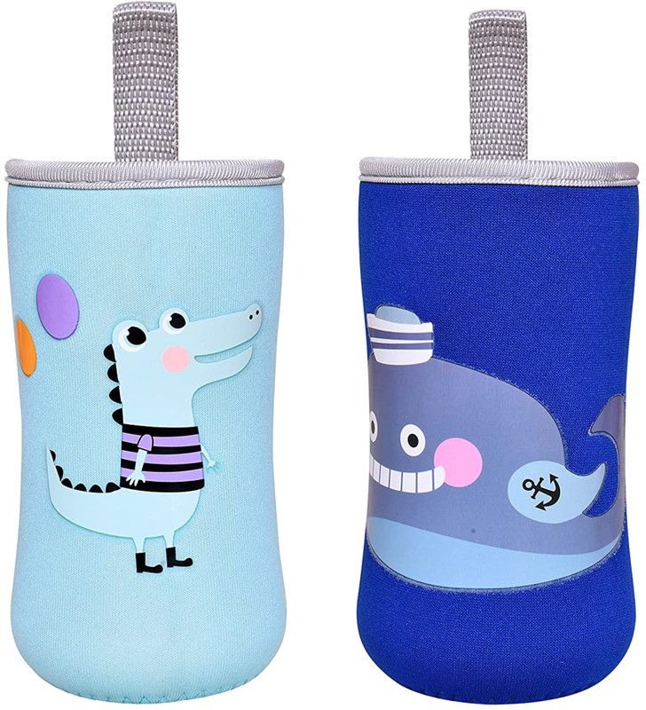 Newborn Baby Collection Soft Stretchable Baby Feeding Bottle Cover for 120ml, 240ml (Dinosaur & Fish)  (Dinosaur & Fish)