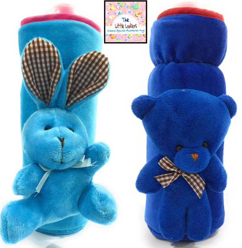 The Little Lookers Easy to hold StrapCute Animated Plush Toy Pack of 2 (Royal Blue & Blue)  (Blue, Royal Blue)