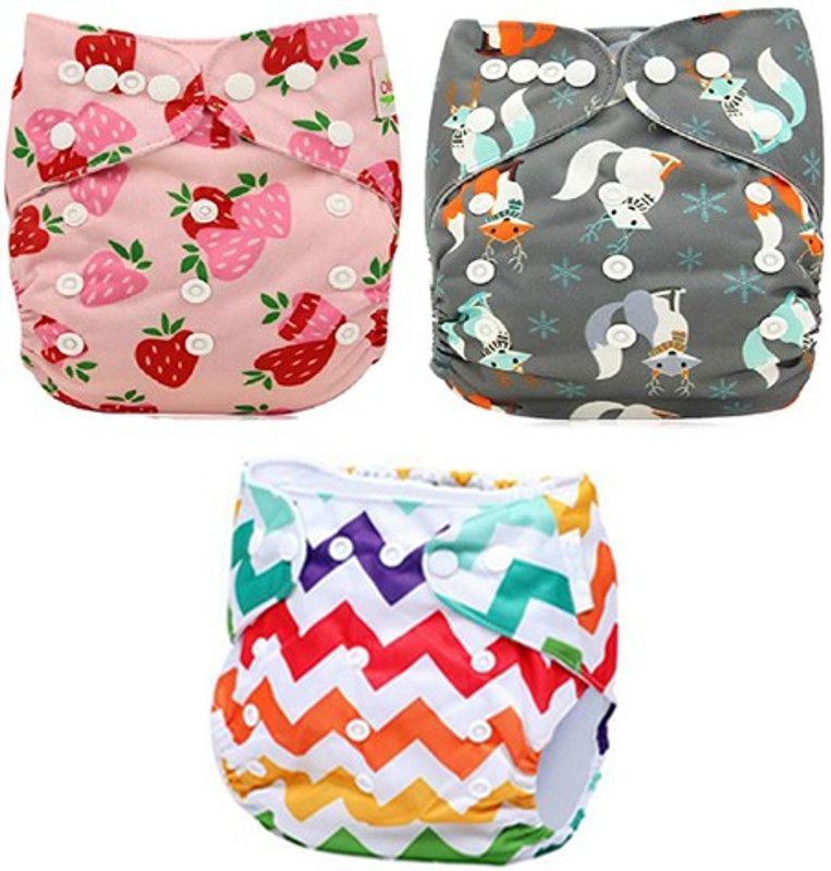 Chinmay Kids ® Baby Cloth Diaper Pants Adjustable Reusable Washable Printed Button Diaper for Babies/Infants/Toddlers (Age 0 to 2 Years) (Assorted Colors & Prints)