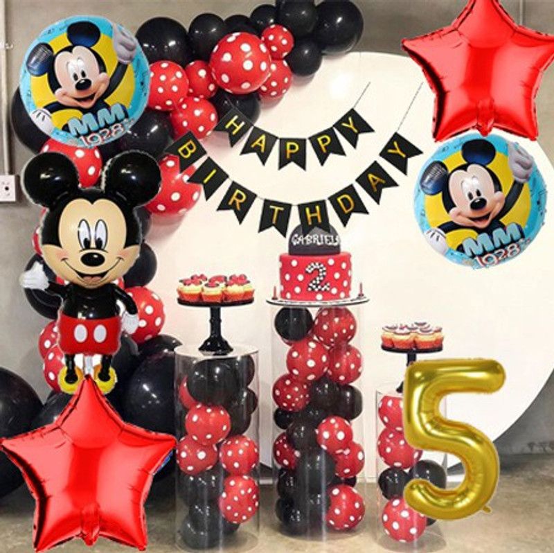 Nayugic Mickey Theme Birthday Party Decorations For For Fifth Bithday