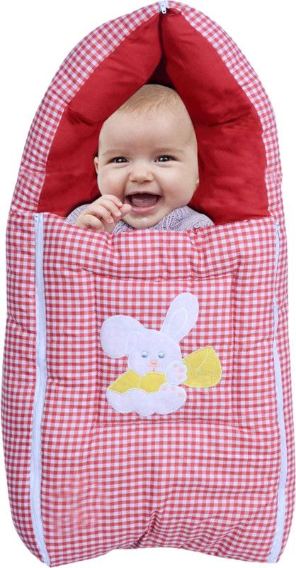 GURU KRIPA BABY PRODUCTS ™ Presents Just New Born Baby Baby Sleeping Bag Cum Baby Carry Nest Extendable Bedding Set Baby Bedding Set/Baby Bed/Baby Carrier/ Sleeping Bag (Red) Baby Bed Padded Bed  (Fabric, Red)