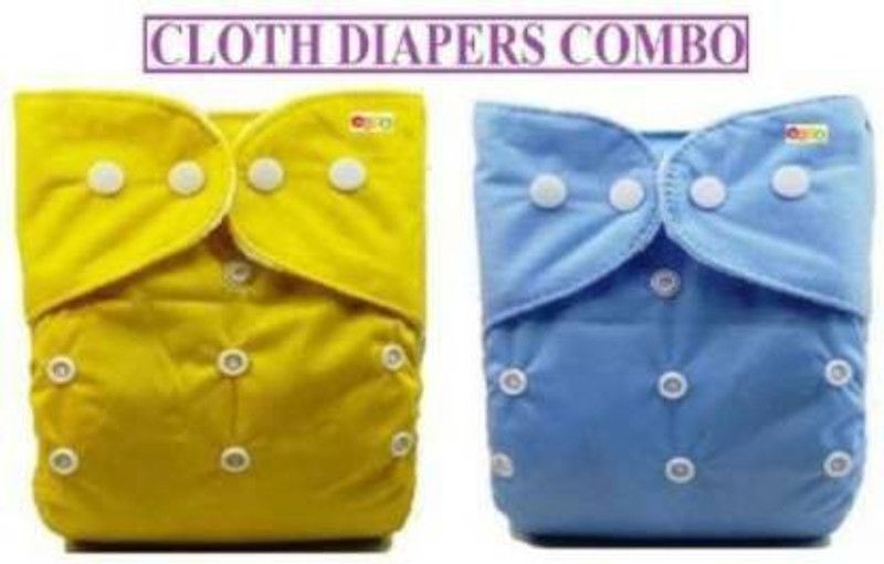 CREEPY Baby Cotton Cloth Pocket Washable Reusable Adjustable Baby Diaper|Baby Nappie For Infant (Pack of 2)