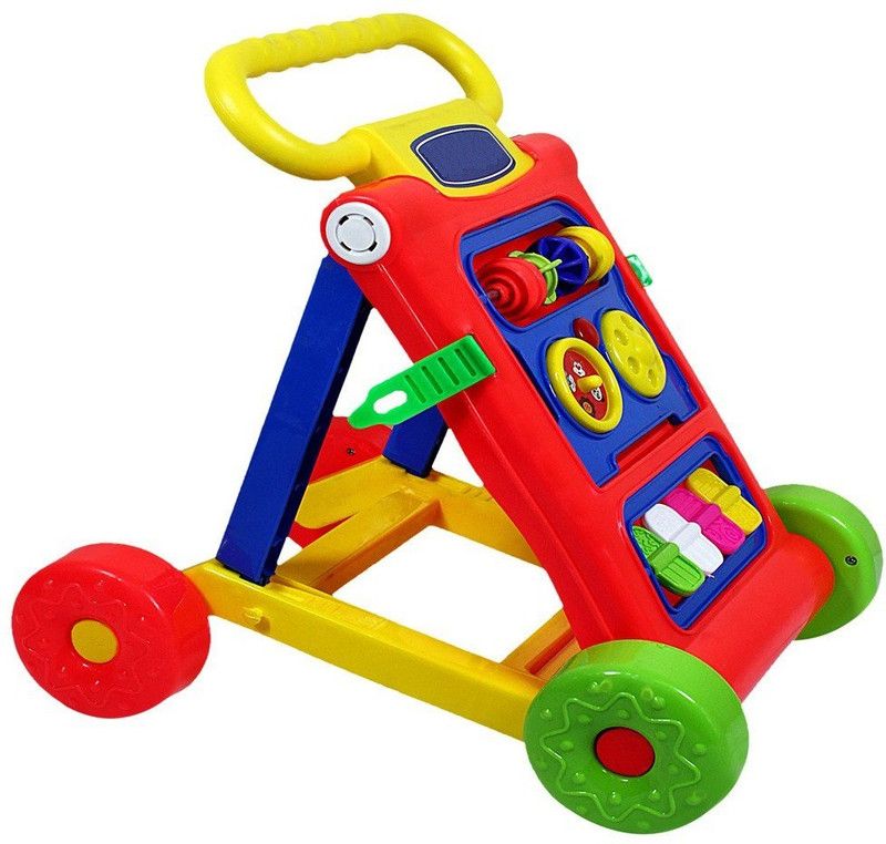 baby tone Musical Activity Walker With Parent Rod  (Red, Blue, Yellow)