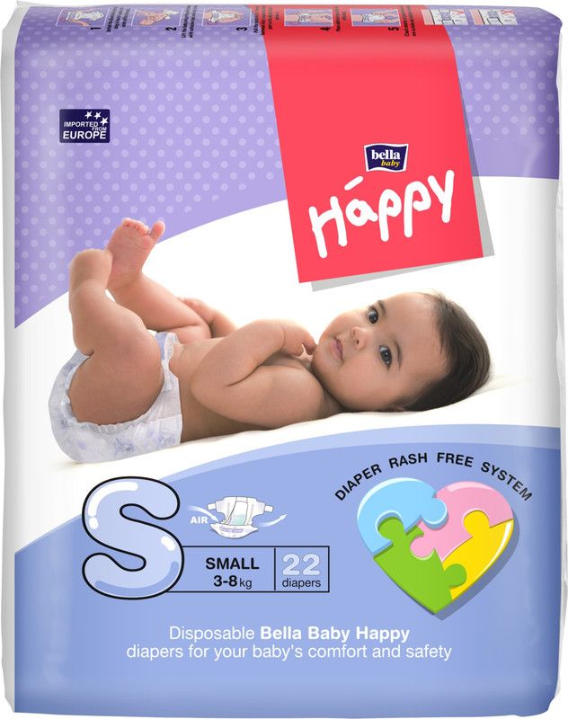 Bella BABY HAPPY DIAPERS - S  (22 Pieces)