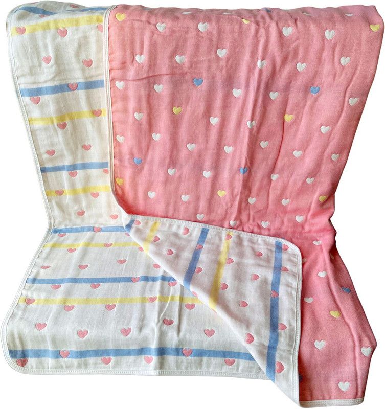 Little Surprise Box Printed Single Swaddling Baby Blanket for AC Room  (Cotton, Pink)