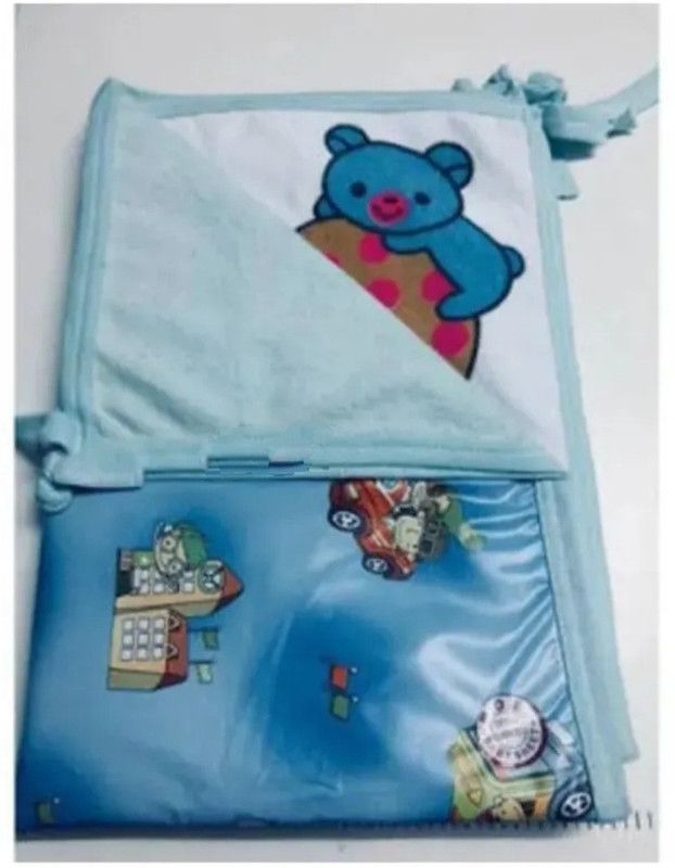 risheeraj Cotton Baby Bed Protecting Mat  (Blue, Small)