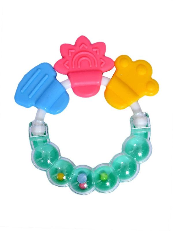 little monkeys baby teether rattle Teether  (Green)