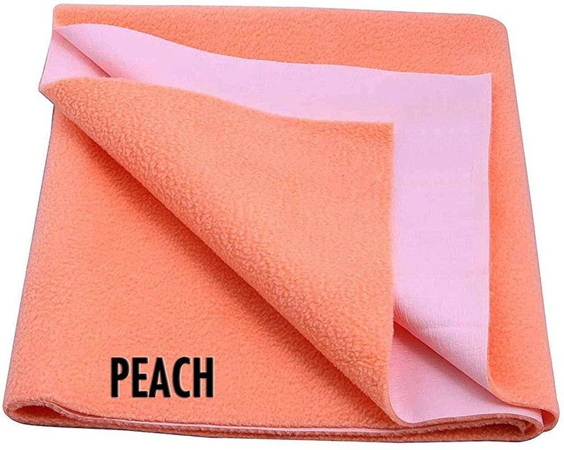 Devenda Fleece Baby Bed Protecting Mat  (Peach, Medium)
