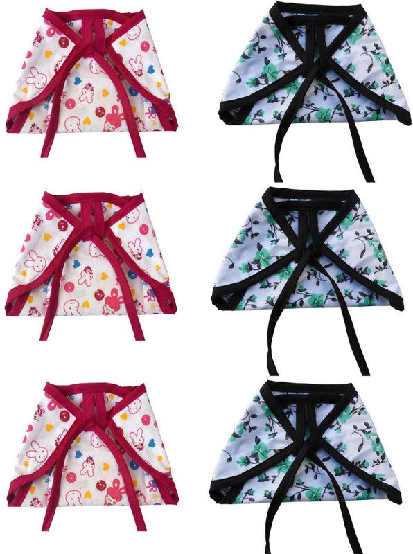 SRIM Cotton Cloth Nappy with Double Layer Fabric - Langot for New Born - 6 Pcs - Best for 3-9 month Baby