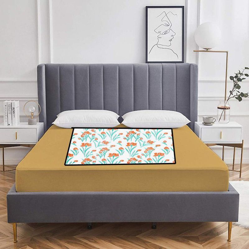 JM Homefurnishings PVC (Polyvinyl Chloride) Baby Bed Protecting Mat  (Orange, Green, Extra Large)
