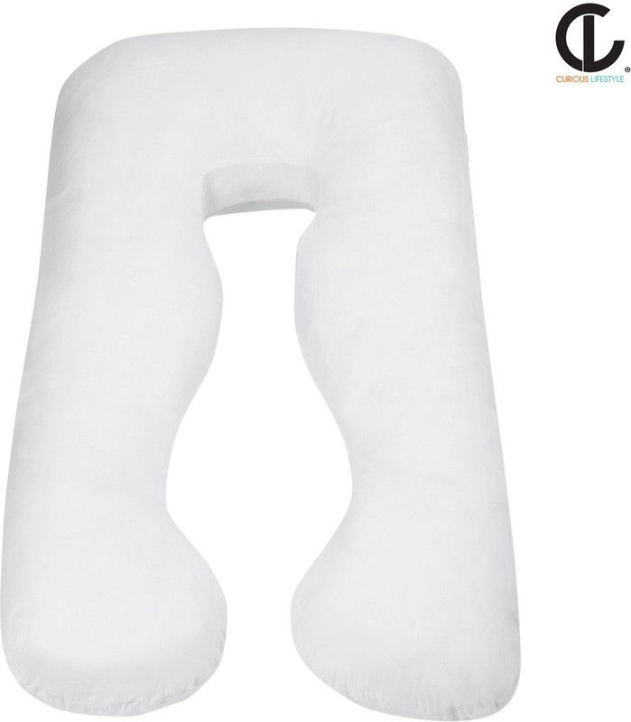 curious lifestyle pregnancy pillow Microfibre Solid Pregnancy Pillow Pack of 1  (White)