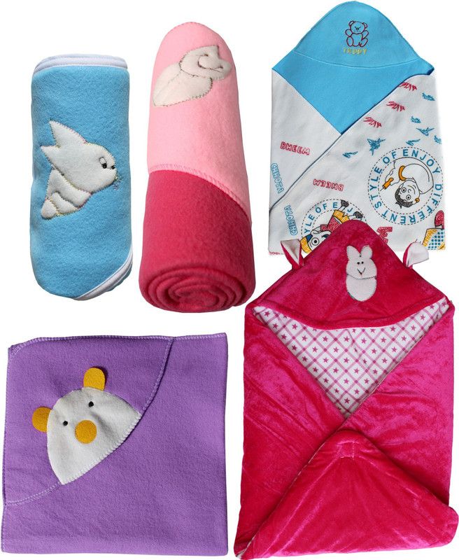 My New Born Cartoon Crib Crib Baby Blanket for AC Room  (Polyester, Multicolor)