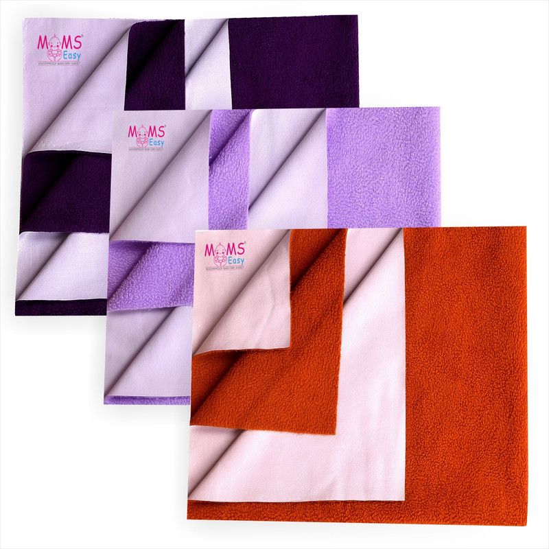 Moms Easy Cotton Baby Sleeping Mat  (Maroon,Lilic,Plum, Large, Pack of 3)