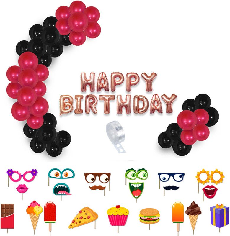 Candourbox Birthday Decoration Set in English 35 Pcs  (Set of 35)