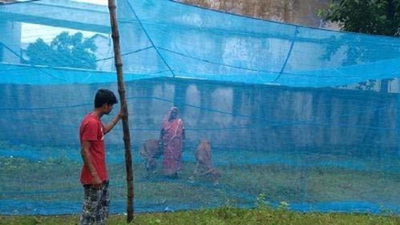buyagain Cotton Infants Washable Animal Mosquito Net 20x15x10 Ft - Cow Shed Machardani | Mosquito Protection Mosquito Net  (Multicolor, Tent)