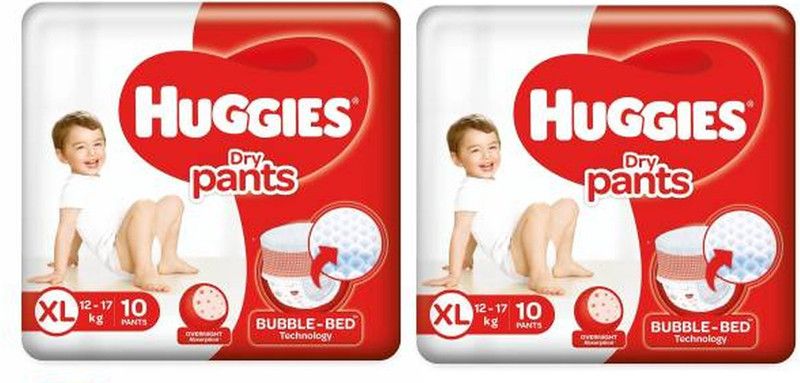 Huggies Dry Pants Extra Large XL 10+10 - XL  (2 Pieces)