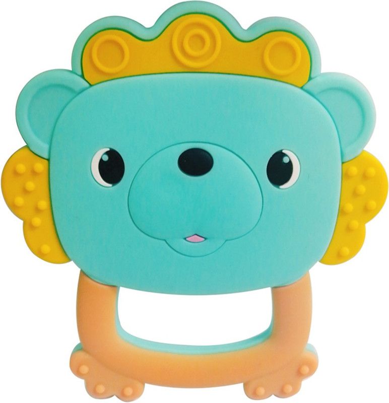 GUCHIGU Teethers for Babies BPA Free Silicone Soft Baby Toys Baby Lion Shaped Baby Gum Molar Chew Toy Releive Long Tooth Pain Toodle Teething Pacifier BT2040A (6 - 12 Months, Blue) Teether  (Blue)