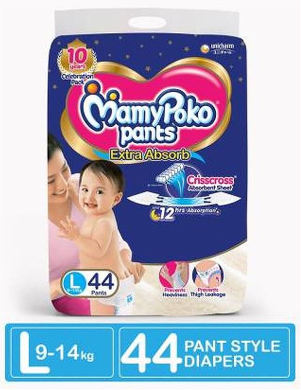 MamyPoko Pants Extra Absorb Diapers - L (44 Pieces) - L  (44 Pieces)