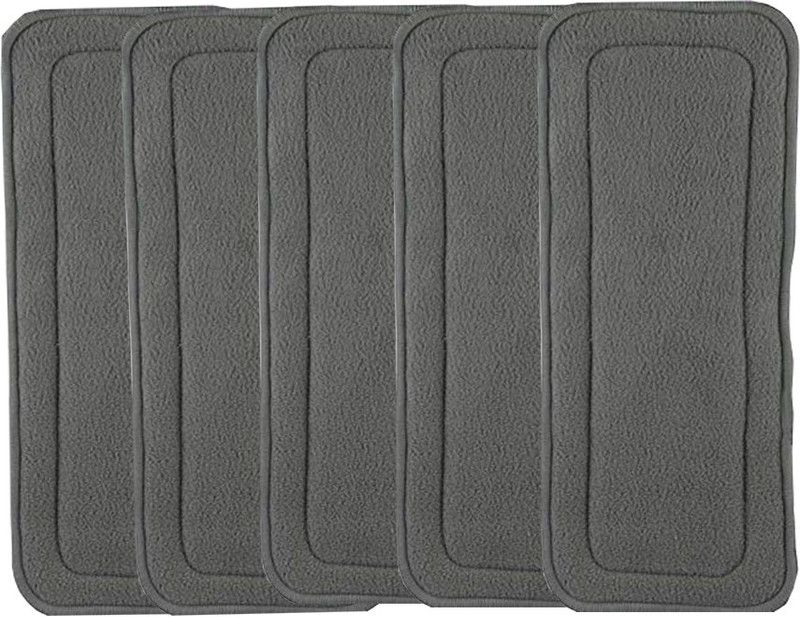 Feelitson Microfiber 5 Layer Diaper Insert Reusable Washable Adjustable Black 5Pcs - S - M  (5 Pieces)