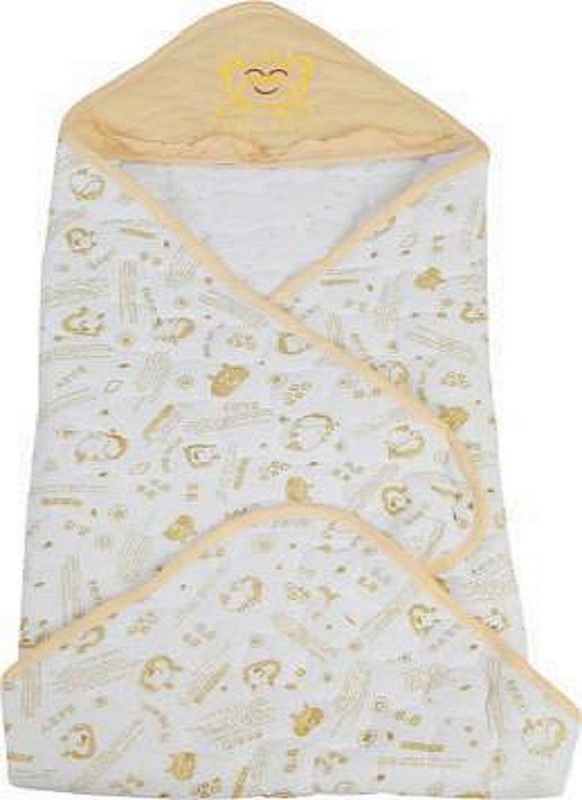 Chinmay Kids Cartoon Crib Swaddling Baby Blanket for Mild Winter  (Cotton, Yellow)