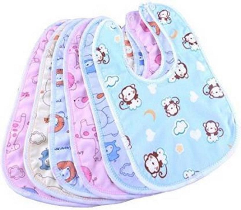 HORCH Fast Dry-Waterproof, Super Soft Cotton,bibs for baby  (Multicolor)