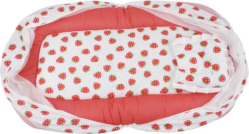 OLE BABY Cotton Baby Bed Sized Bedding Set  (Red)