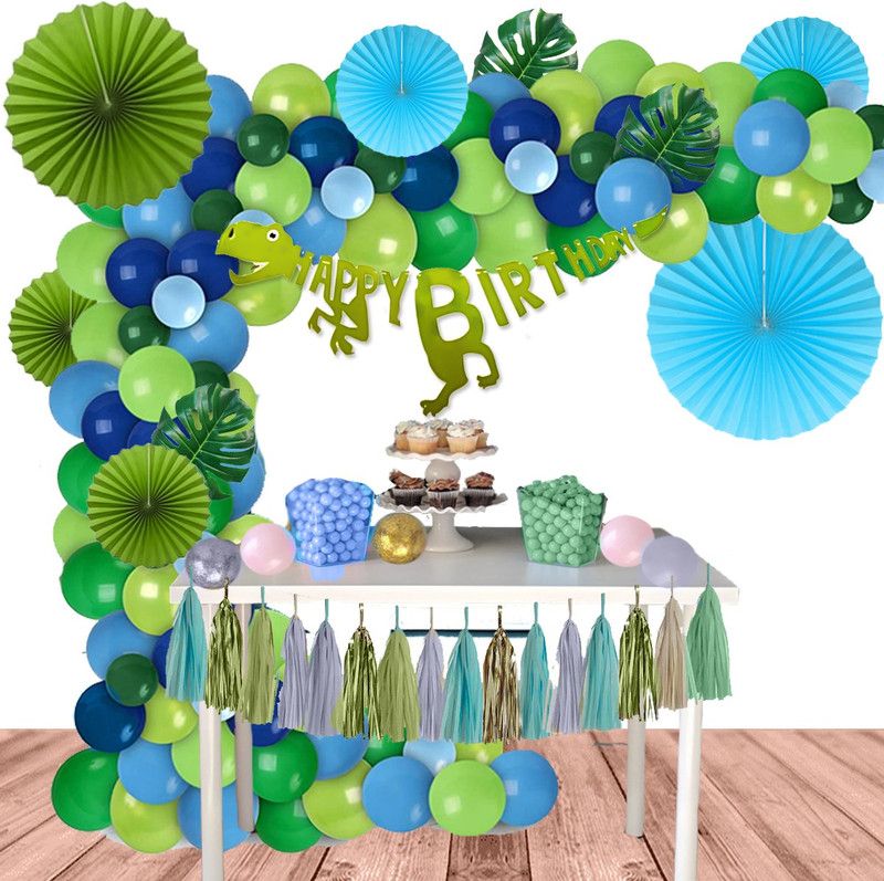CAMARILLA Dinosaur Theme Birthday Decoration for Boys Girls Kids  (Set of 37)