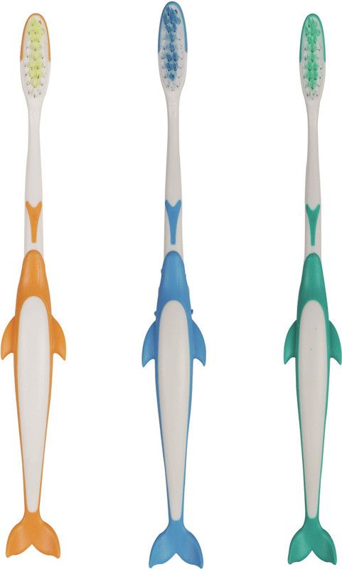 PASSION PETALS dolphintoothbrush3 Soft Toothbrush  (3 Toothbrushes)